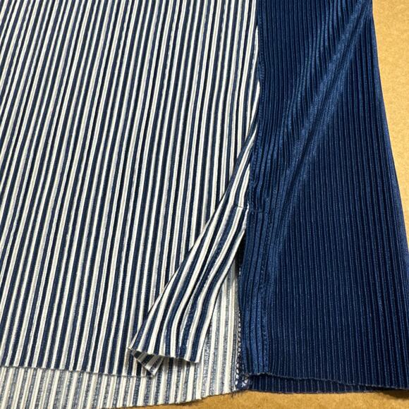 JAMIE SADOCK Golf Top Small Sleeveless Blue Stripe 1/4 Zip Performance Shirt - Picture 6 of 10